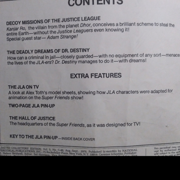 Justice League of America Limited Collectors Edition DC Comic C-46 - Picture 2 of 7